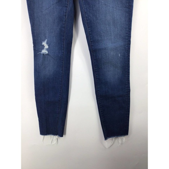 Madewell Womens 9” Mid Rise Fray Hem Skinny Stretch Jeans Size 27X29 - Picture 10 of 13